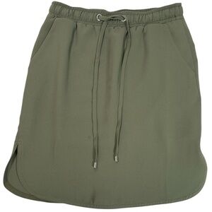 Ann Taylor Petite Dark Green Drawstring Jogger Skirt. Size XXSP
